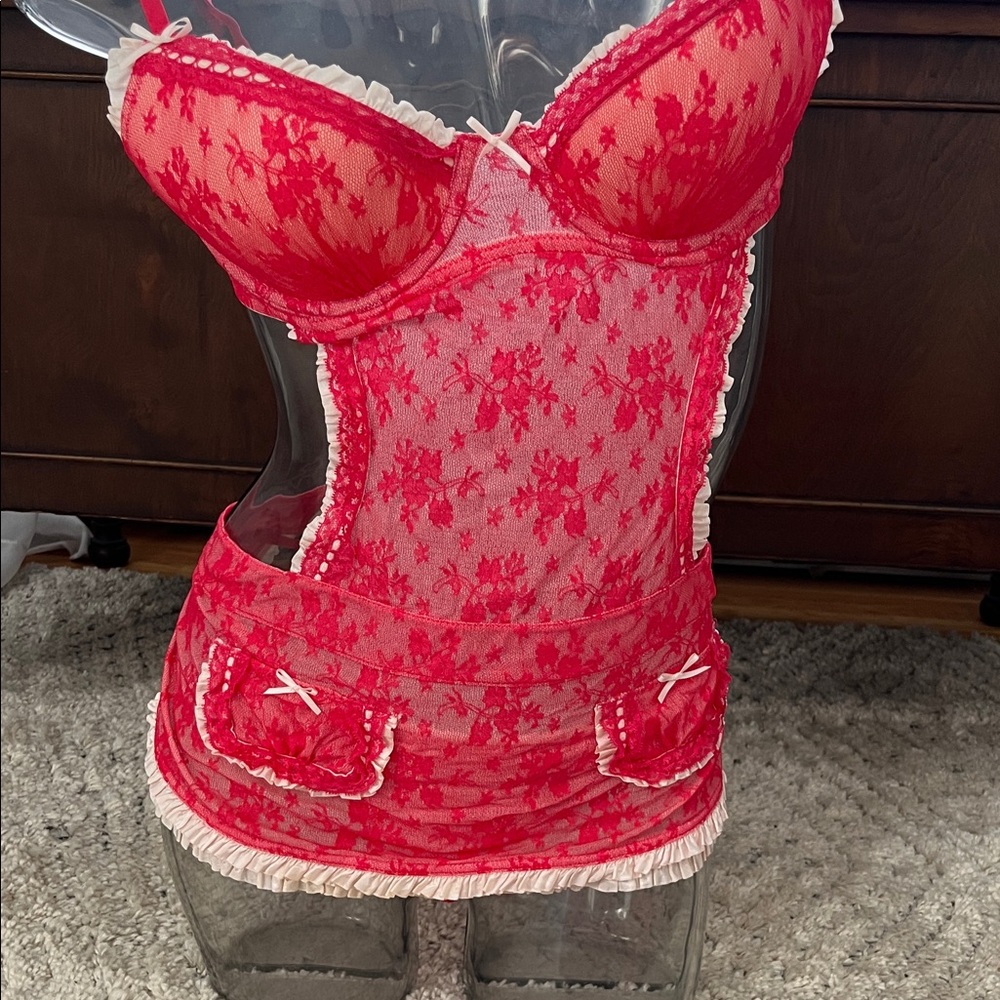 Victoria’s Secret Red Lace Women's Intimate Set